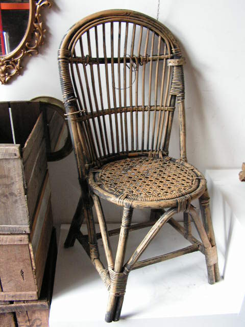 CHAIR, Cane Chair - Rustic Ochre / Black